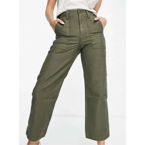 Levi’s Ribcage Straight Ankle Utility Green Pants Size 26